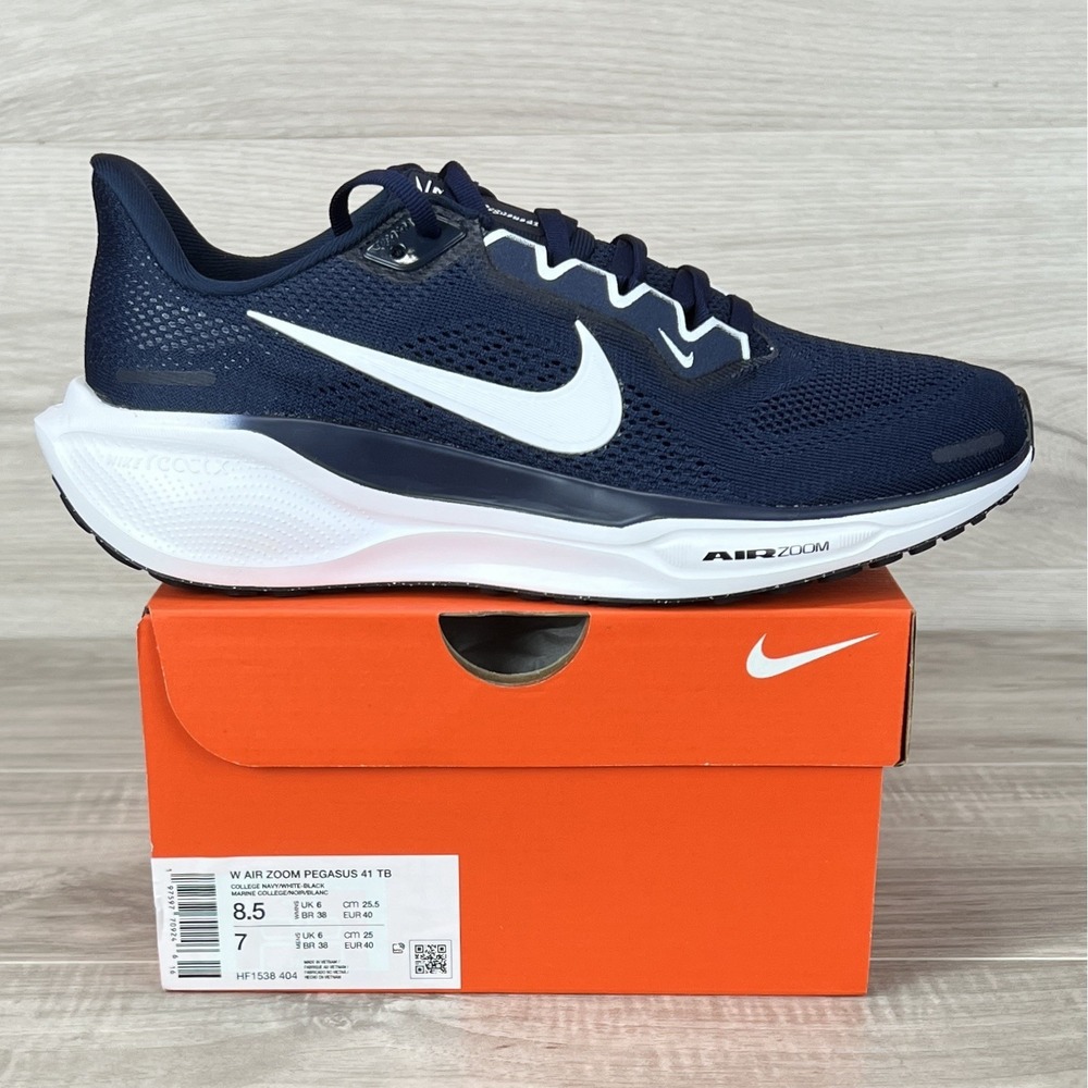 Size 8.5 - Women's Nike Air Zoom Pegasus 41 Running Shoes College Navy White NEW - Picture 9 of 11